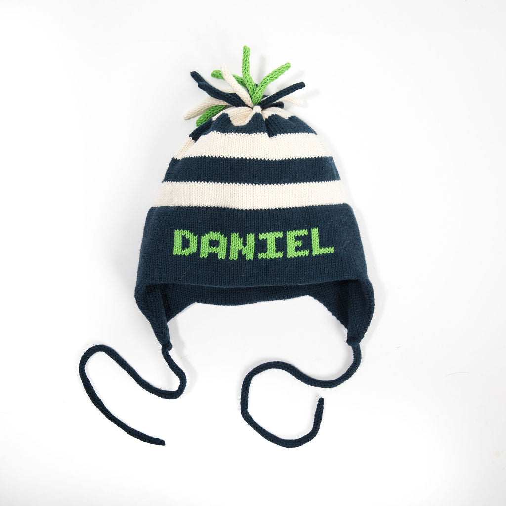 personalized toddler knit hat for him