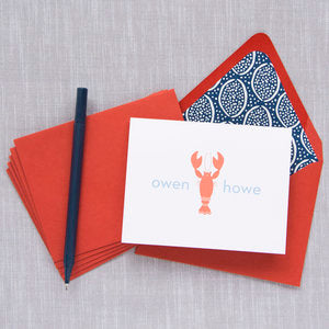 folded lobster note baby gift